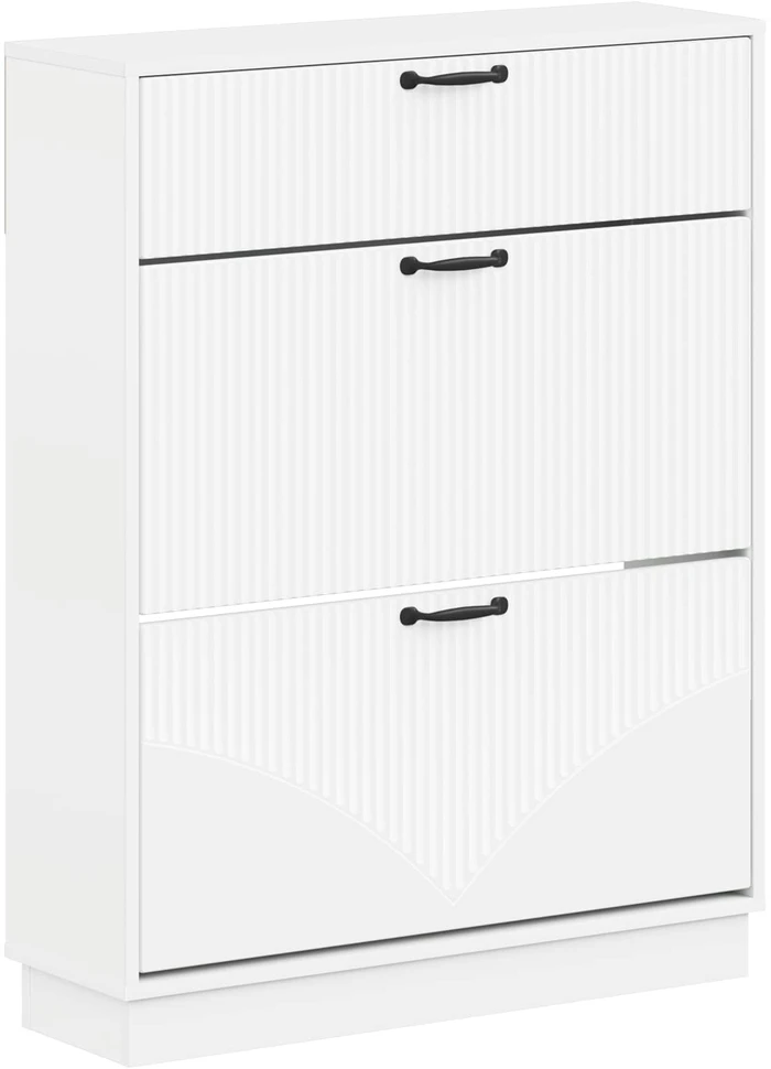 Batu skrynia HOORN 78 x 24 x 100 cm Apdirbta mediena Balta