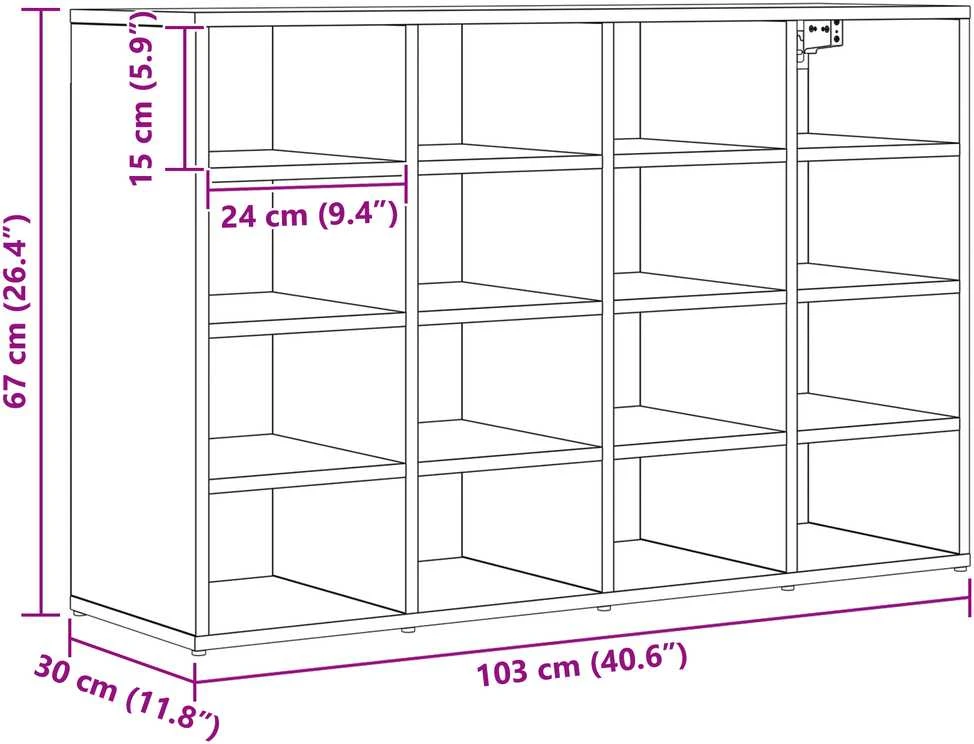 Batu skrynia 103 x 30 x 67 cm Apdirbta mediena