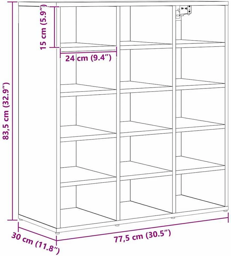 Batu skrynia 77,5 x 30 x 83,5 cm Apdirbta mediena