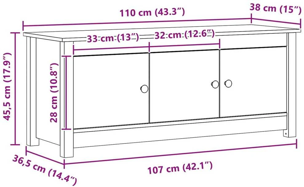 Batu skrynia Vaško Ruda 110 x 38 x 45,5 cm Tvirtas pušies medis