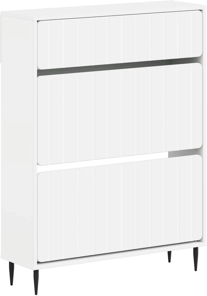 Batu skrynia ZWOLLE 78 x 24 x 103 cm Apdirbta mediena Balta