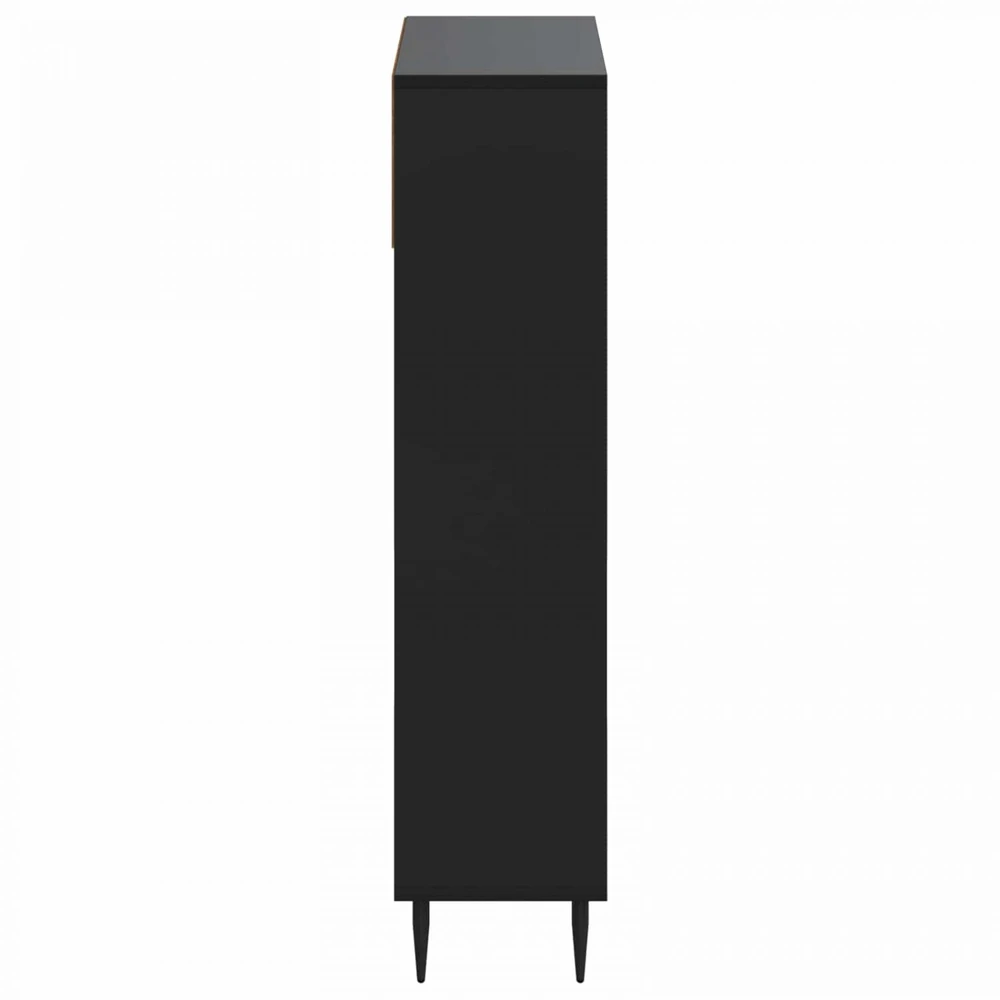 Batu skrynia ZWOLLE 78 x 24 x 103 cm Apdirbta mediena Juoda