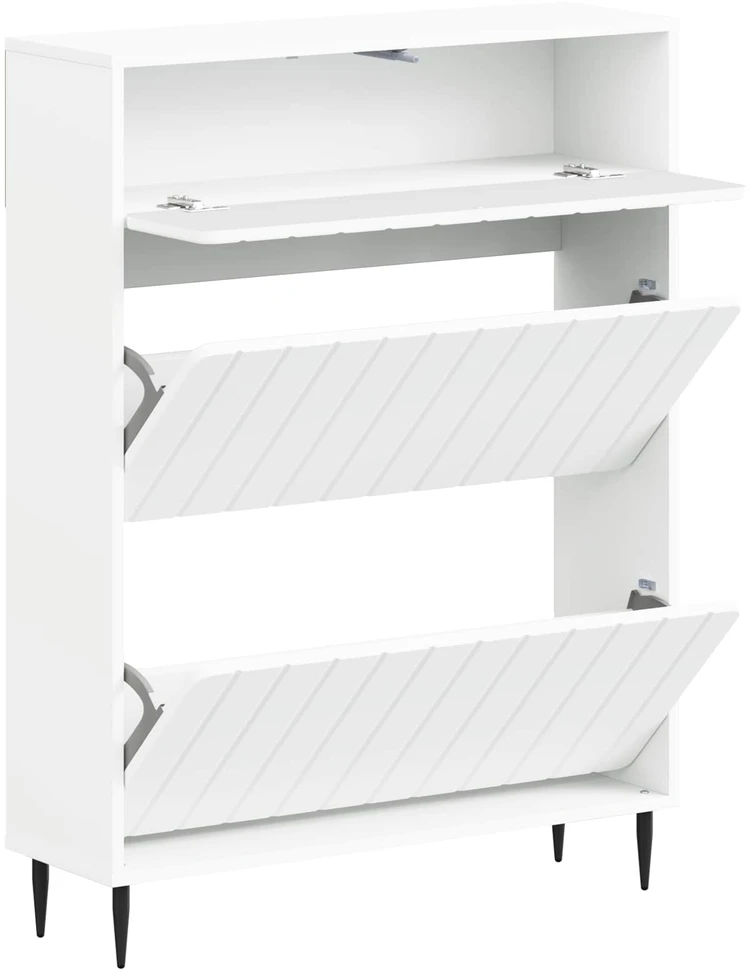 Batu skrynia ZWOLLE 78 x 24 x 103 cm Apdirbta mediena Balta