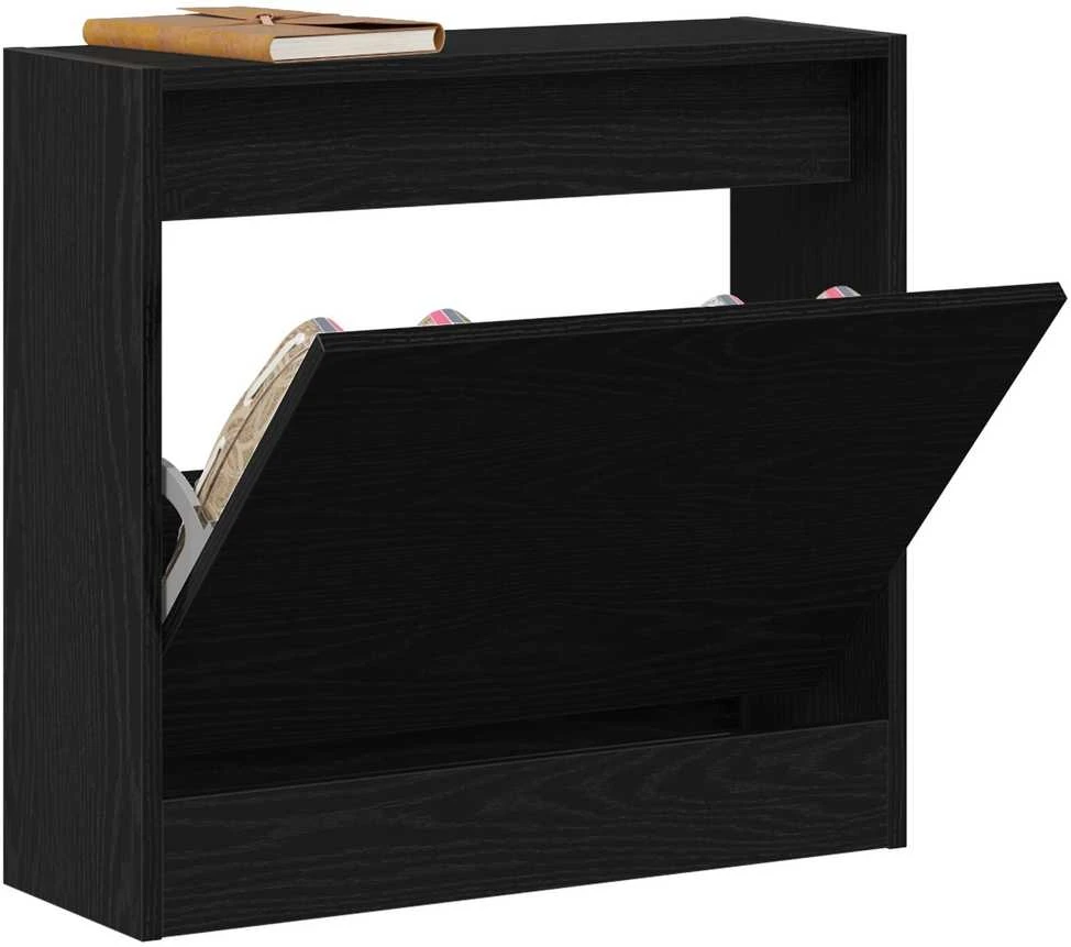 Batu skrynia 60 x 21 x 57 cm Apdirbta mediena Juodas ąžuolas