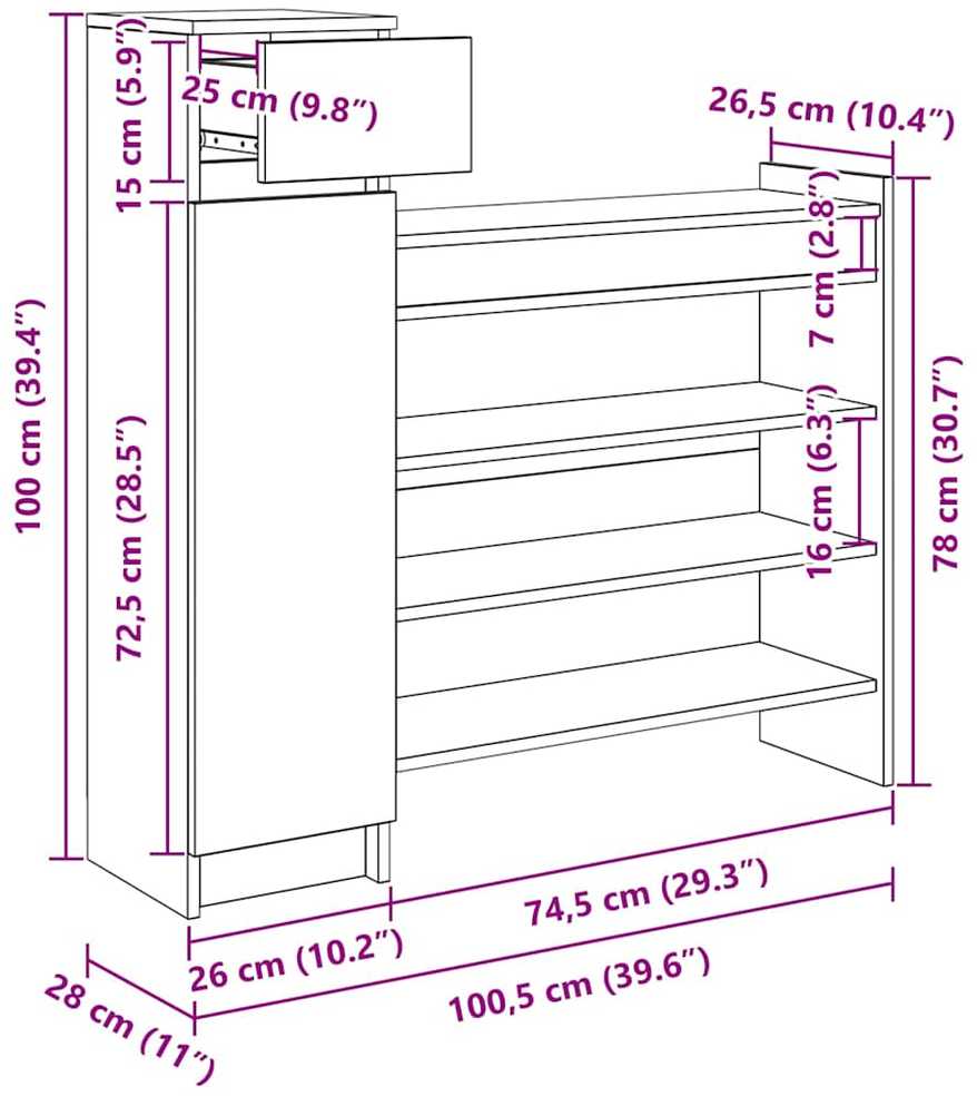 Batu skrynia 100,5 x 28 x 100 cm Apdirbta mediena Senas medis