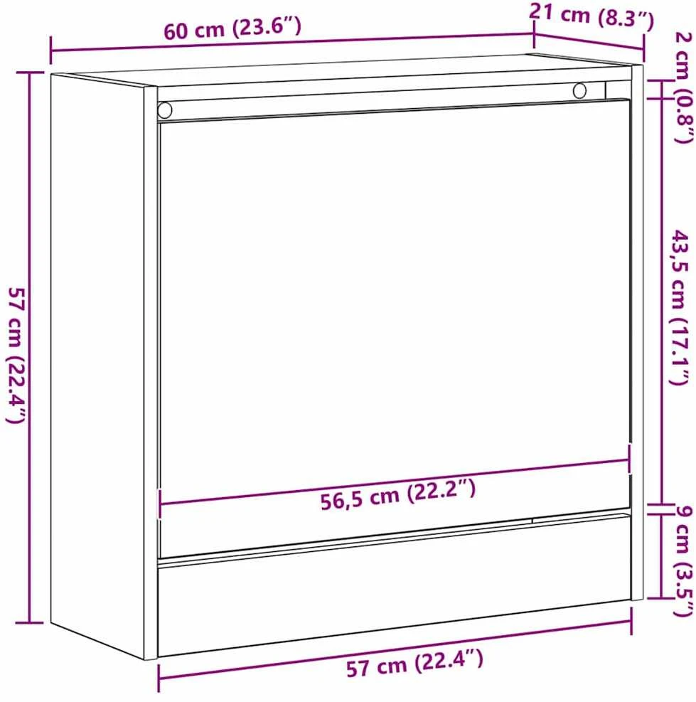 Batu skrynia 60 x 21 x 57 cm Apdirbta mediena Senas medis