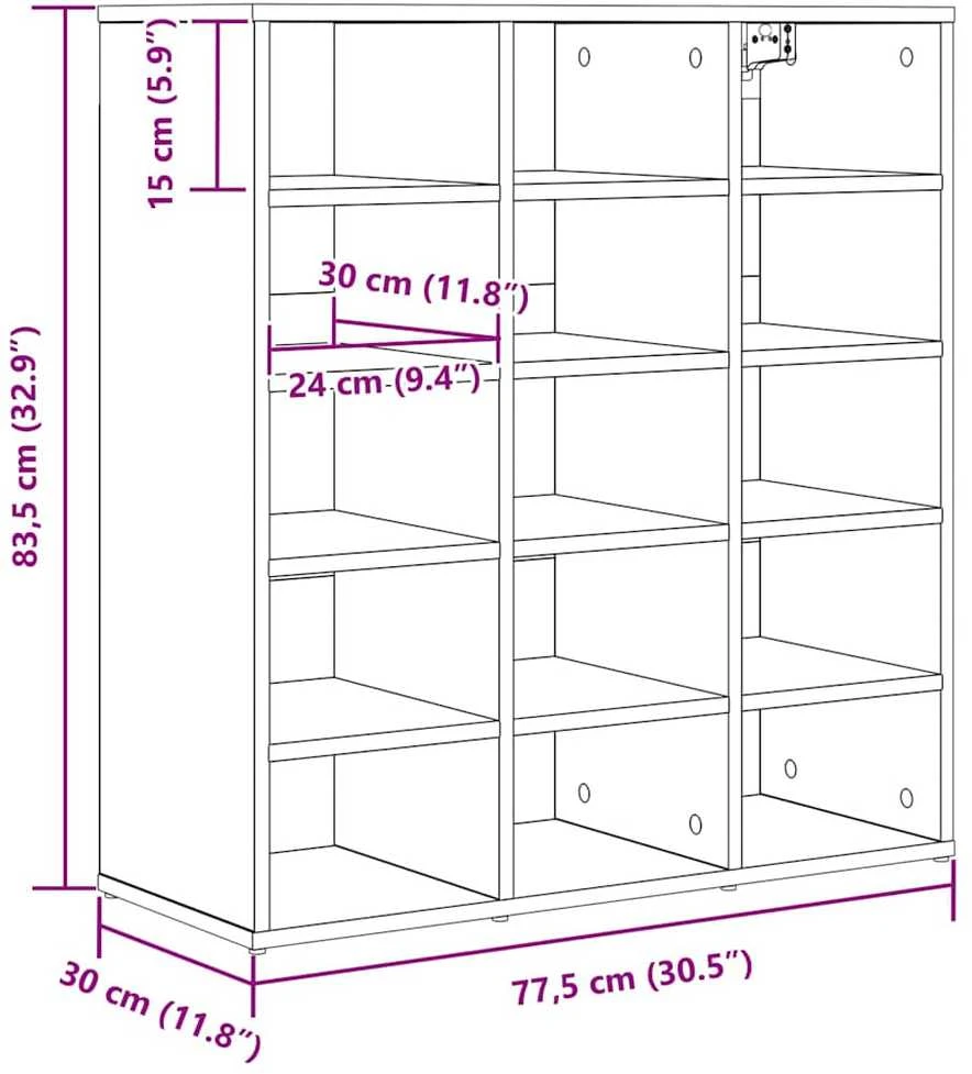 Batu skrynia 77,5 x 30 x 83,5 cm Apdirbta mediena Balta