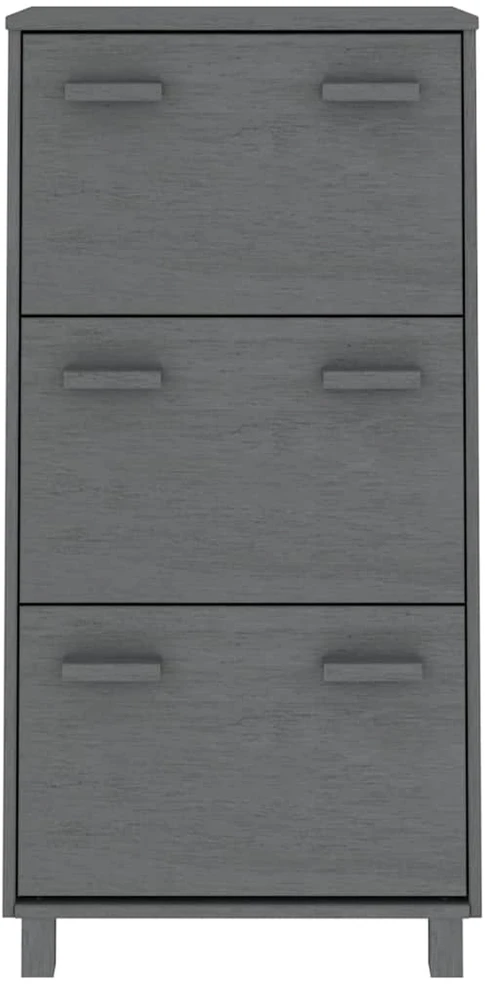 Batų spintelė HAMAR, tamsiai pilka, 59,5x35x117cm, pušis