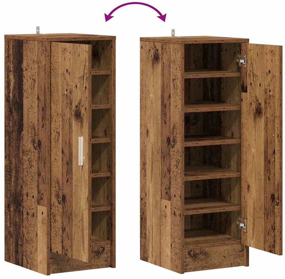 batų spintelė Old Wood 32x35x92 cm Engineered Wood