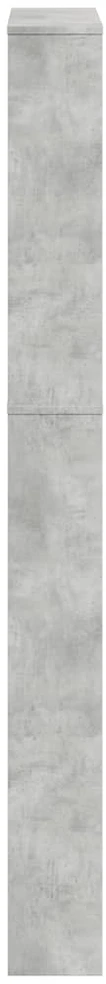 Batų spintelė su veidrodžiu, 5 aukštų, betono, 63x17x169,5cm