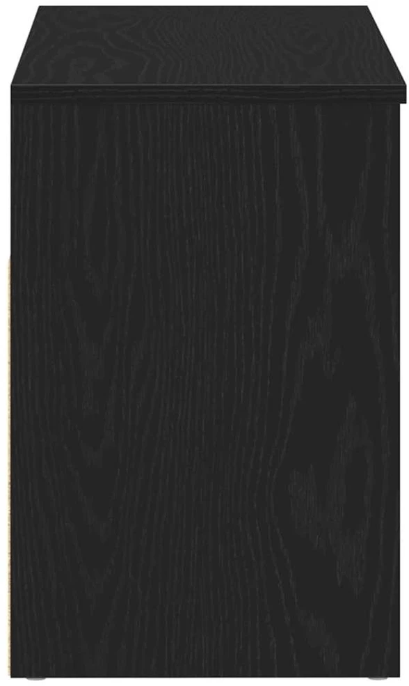 Batų suolelis 80 x 30 x 45 cm Apdirbta mediena Juodas ąžuolas