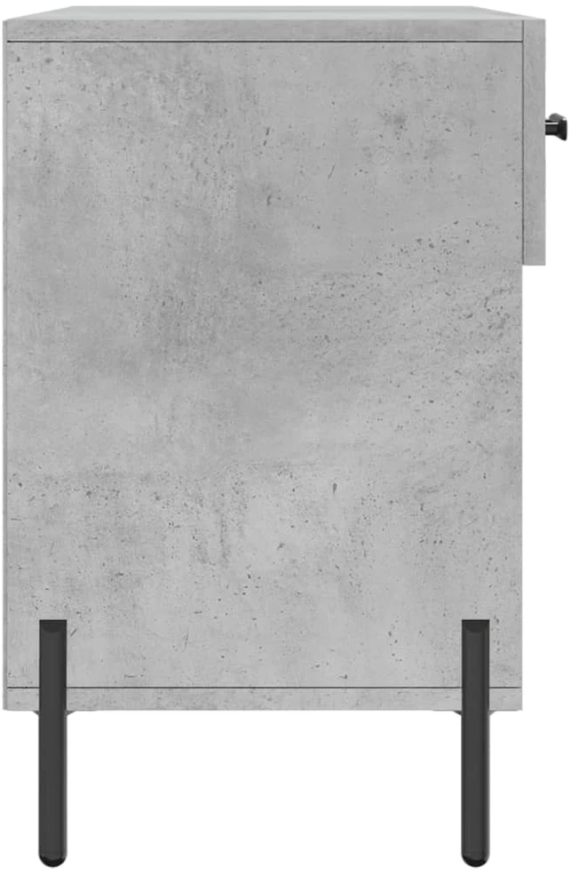Batų suoliukas, betono pilkas, 102x35x55cm, apdirbta mediena