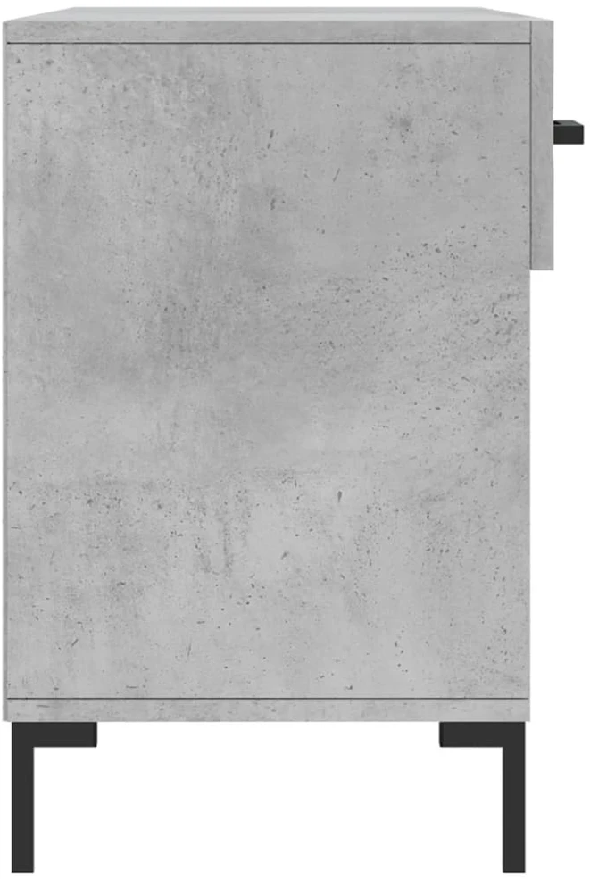Batų suoliukas, betono pilkas, 102x35x55cm, apdirbta mediena