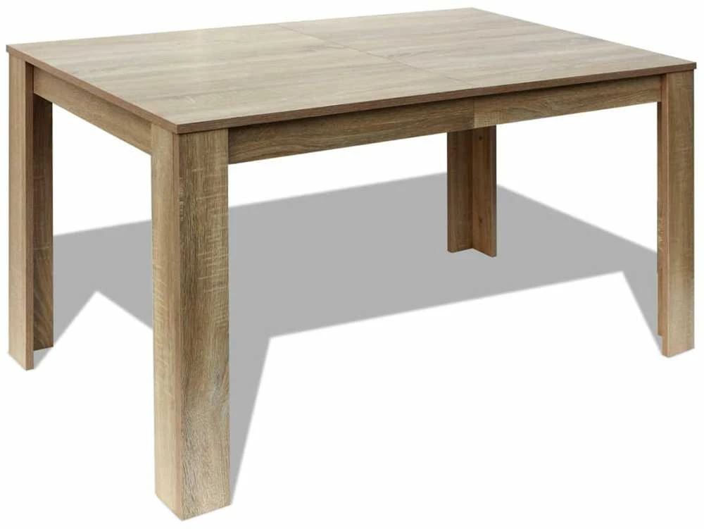 Valgomojo stalas, 140 x 80 x 75 cm, ąžuolo spalvos