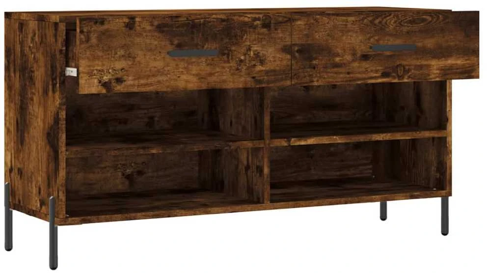 Batų suoliukas, dūminio ąžuolo, 102x35x55cm, apdirbta mediena
