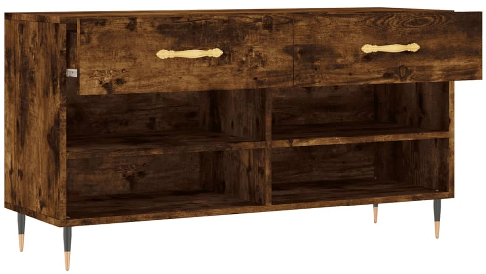 Batų suoliukas, dūminio ąžuolo, 102x35x55cm, apdirbta mediena