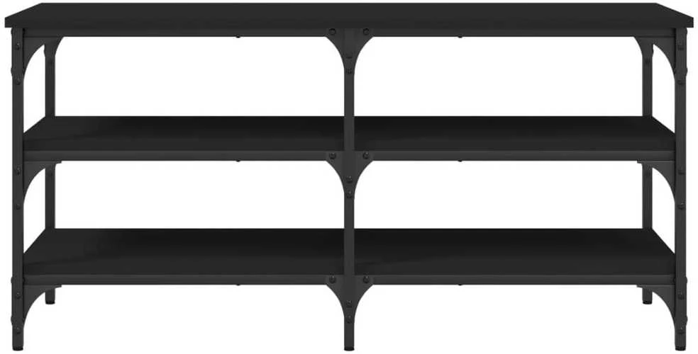 Batų suoliukas, juodos spalvos, 100x38,5x49cm, apdirbta mediena