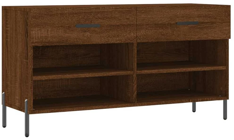 Batų suoliukas, rudas ąžuolo, 102x35x55cm, apdirbta mediena