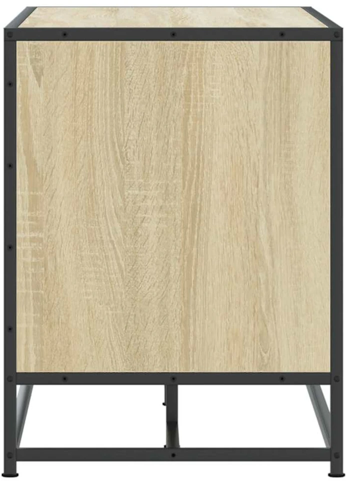Batų suoliukas, sonoma ąžuolo, 100x40x53,5cm, mediena/metalas