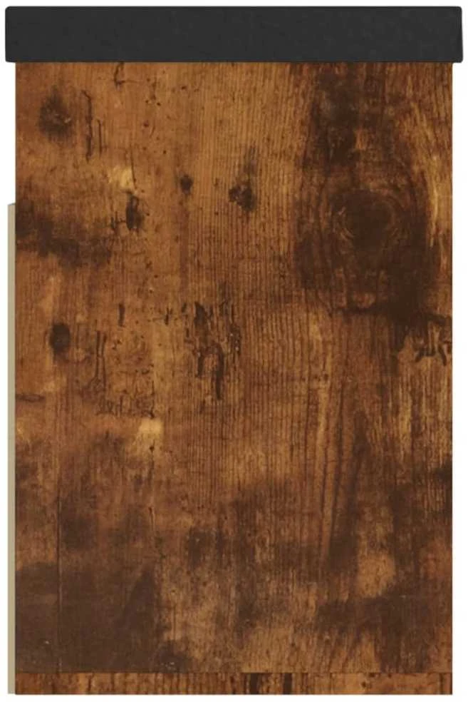 Batų suoliukas su pagalvėle, dūminis, 80x30x47cm, mediena