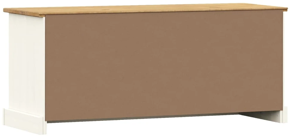 Batų suoliukas VIGO, baltas, 106x35x45cm, pušies masyvas