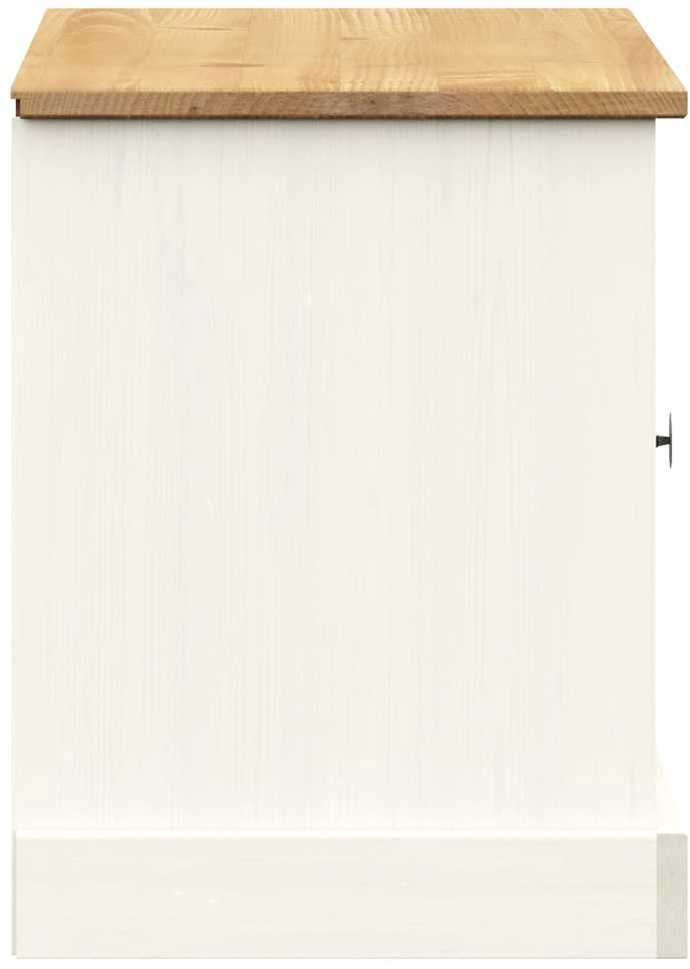 Batų suoliukas VIGO, baltas, 106x35x45cm, pušies masyvas