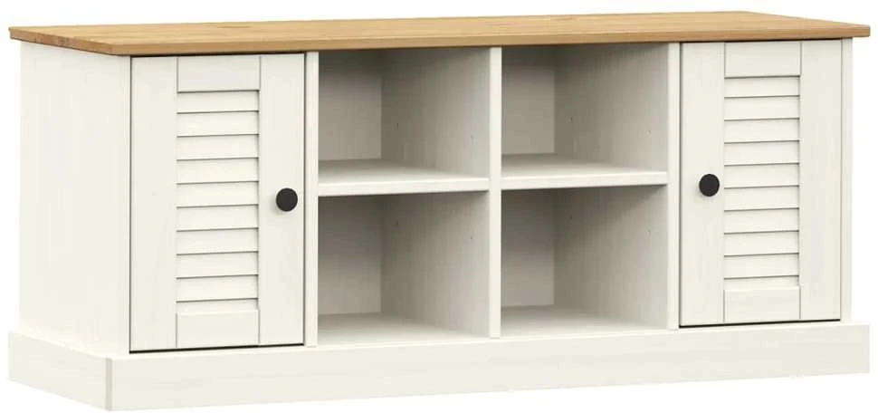 Batų suoliukas VIGO, baltas, 106x35x45cm, pušies masyvas