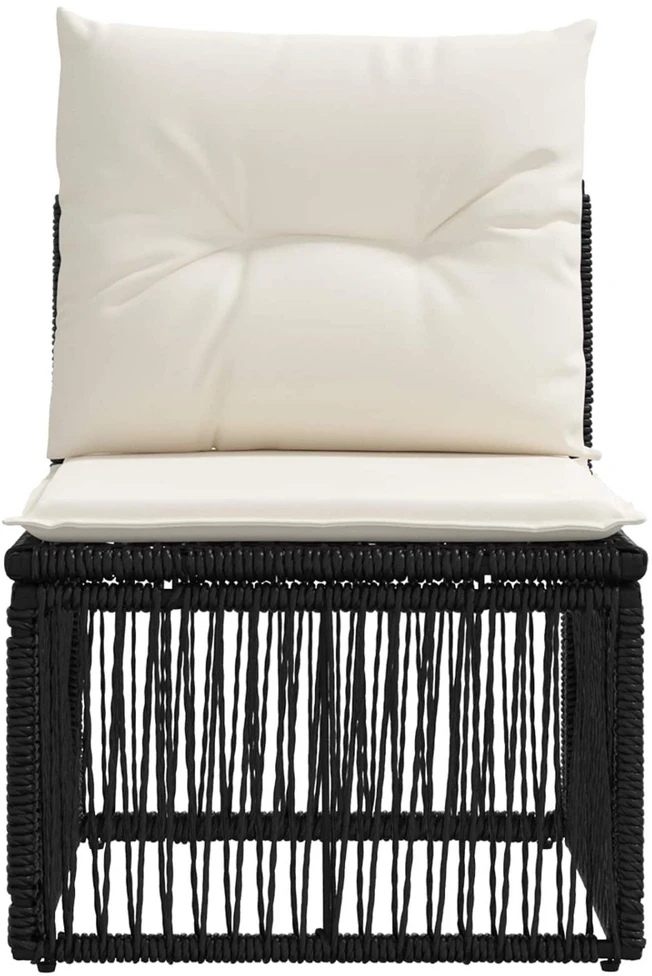 Be porankio sofa Juoda poliratanas