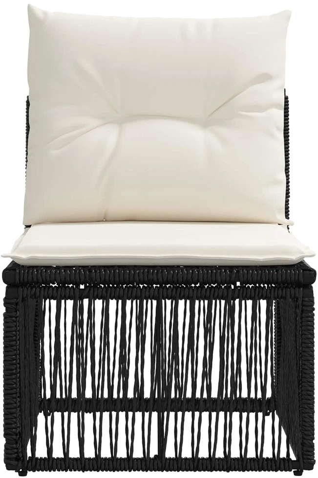 Be porankio sofa Juoda poliratanas