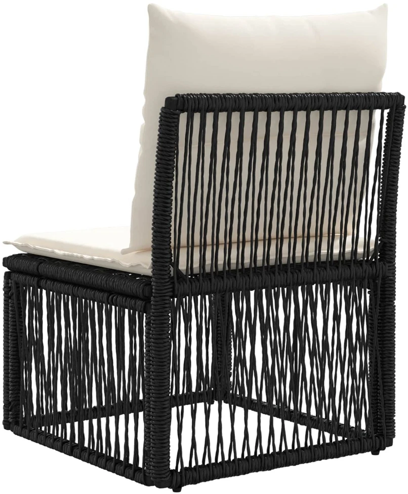 Be porankio sofa Juoda poliratanas