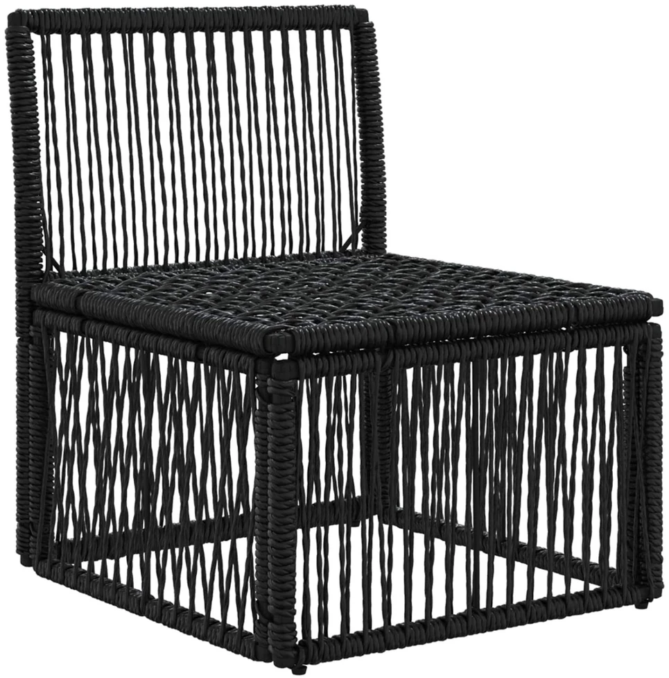 Be porankio sofa Juoda poliratanas