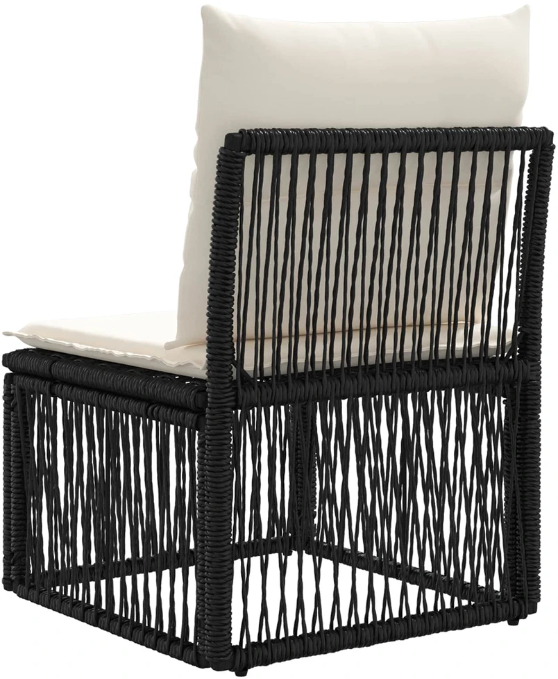 Be porankio sofa Juoda poliratanas