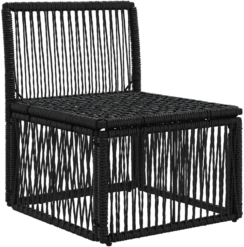 Be porankio sofa Juoda poliratanas