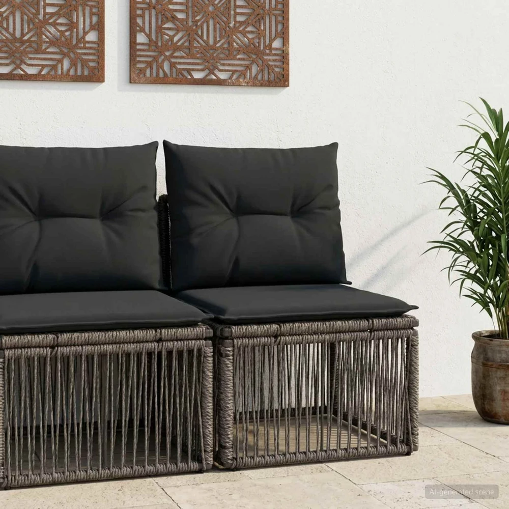 Be porankio sofa Pilka poliratanas