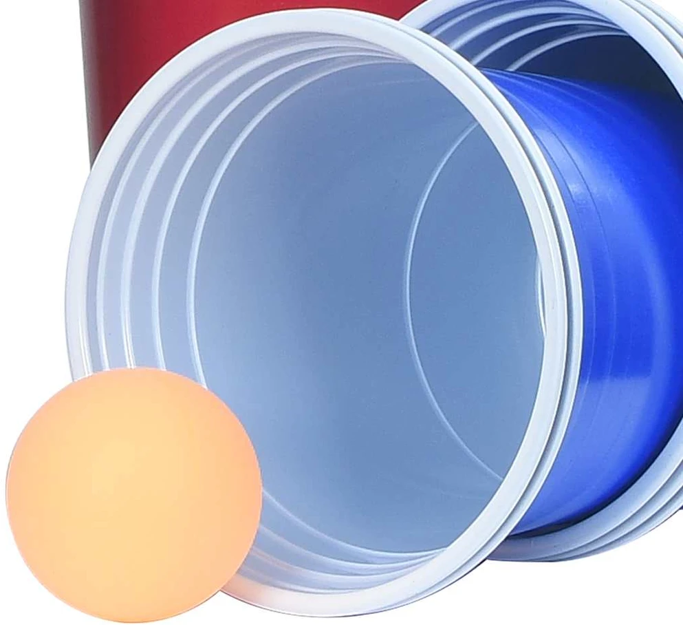 Beer Pong stalo žaidimo rinkinys, 0,5l, plastikas