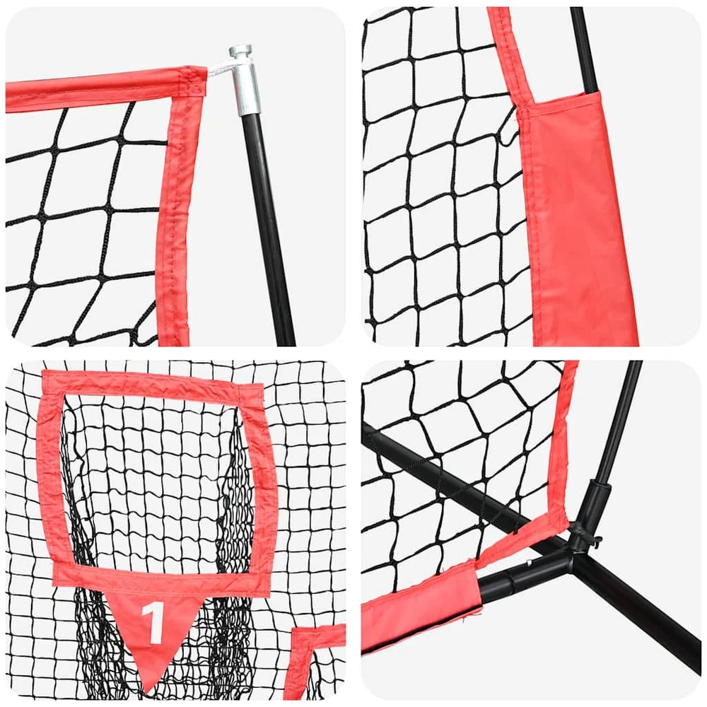 Beisbolo treniruočių tinklas Juoda 214,5 x 89,5 x 181 cm