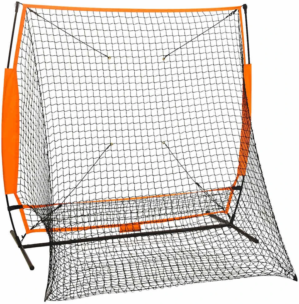 Beisbolo treniruočių tinklas, juodos spalvos, 174x76x158,5cm