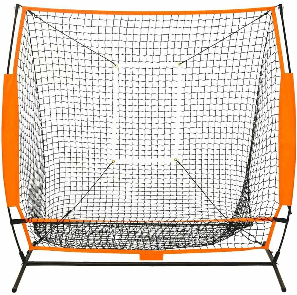 Beisbolo treniruočių tinklas, juodos spalvos, 174x76x158,5cm