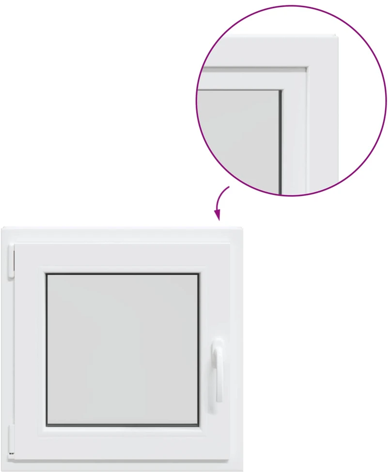 Bendras lango vidinis atspalvis baltas RISOR 70 x 70 cm