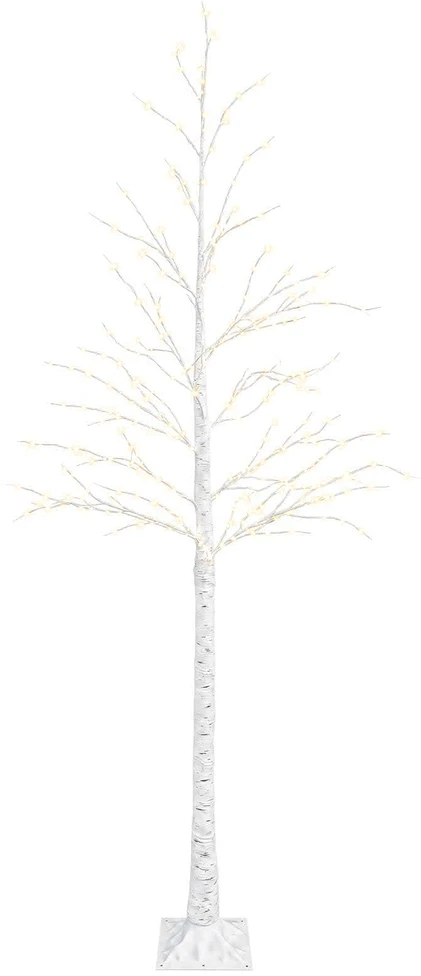 Beržinė kalėdinė eglutė Balta 25 x 25 x 210 cm Plastmasė