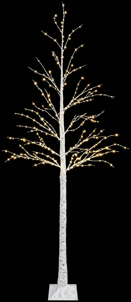 Beržinė kalėdinė eglutė Balta 25 x 25 x 210 cm Plastmasė