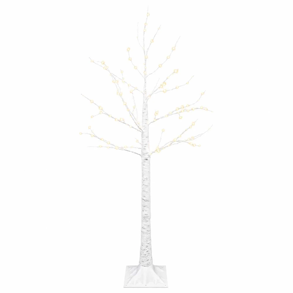 Beržinė Kalėdų eglutė Balta 22 x 22 x 120 cm Plastmasė 174 LED