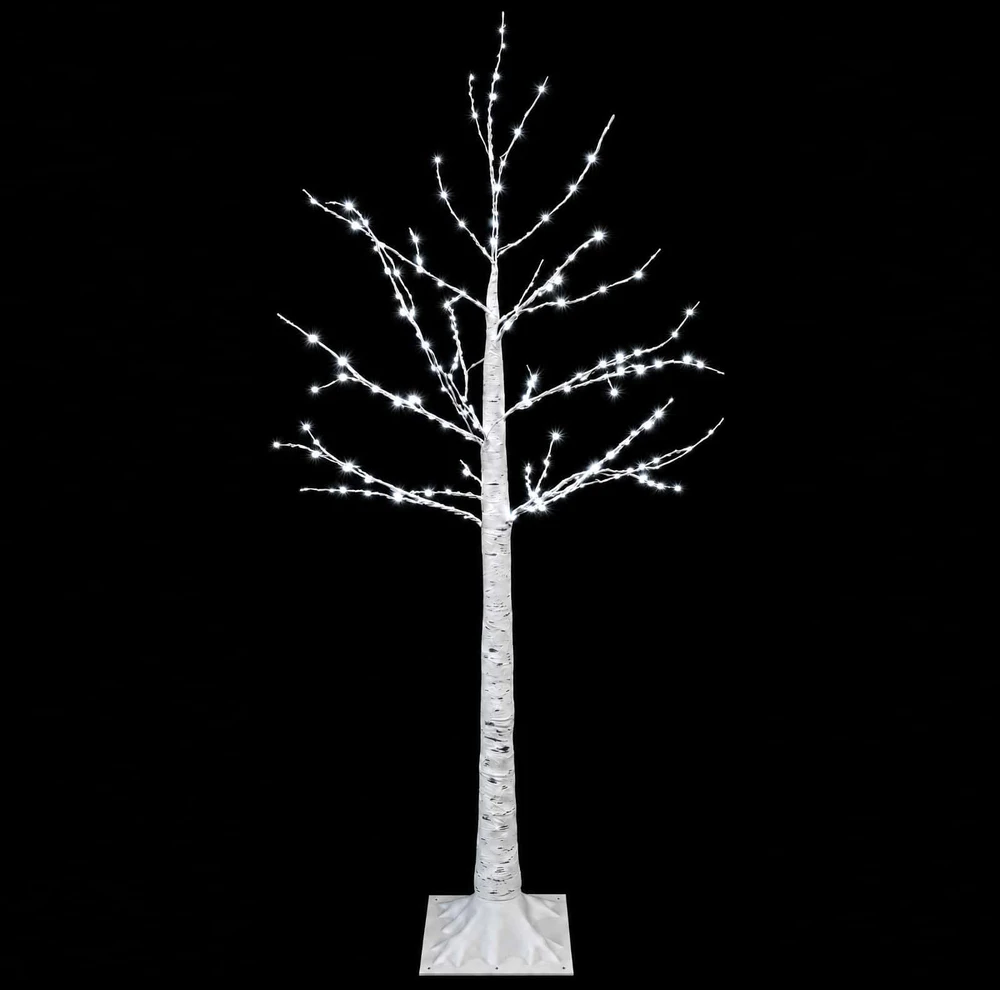 Beržinė Kalėdų eglutė Balta 22 x 22 x 120 cm Plastmasė 174 LED
