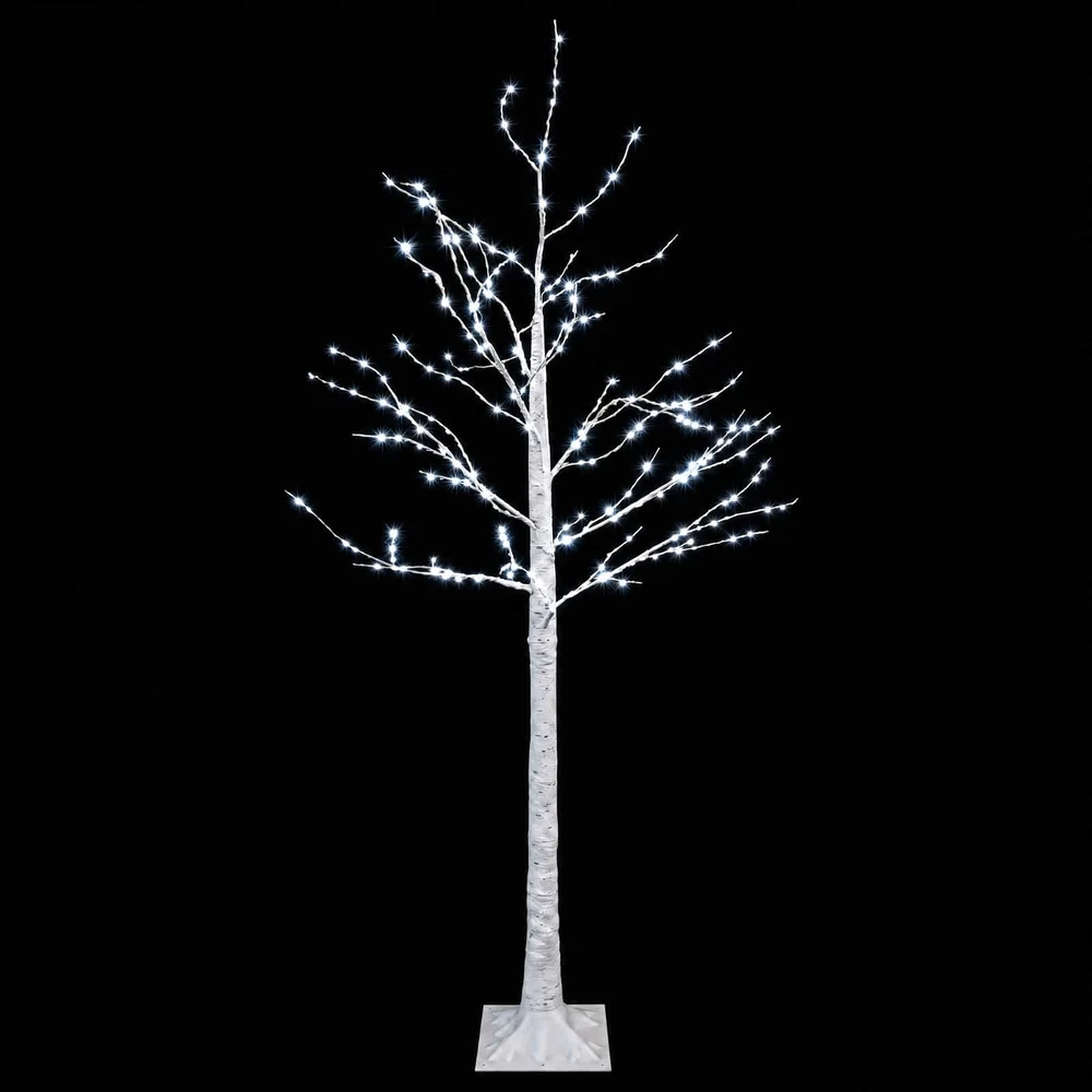 Beržinė Kalėdų eglutė Balta 22 x 22 x 150 cm Plastmasė 232 LED