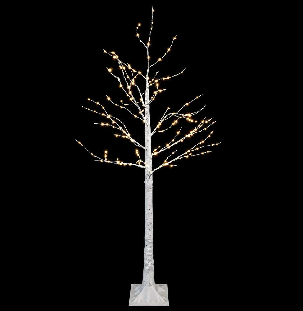Beržinė Kalėdų eglutė Balta 22 x 22 x 150 cm Plastmasė 232 LED