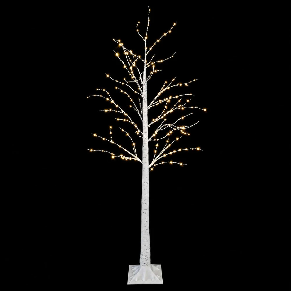 Beržinė Kalėdų eglutė Balta 22 x 22 x 180 cm Plastmasė 319 LED
