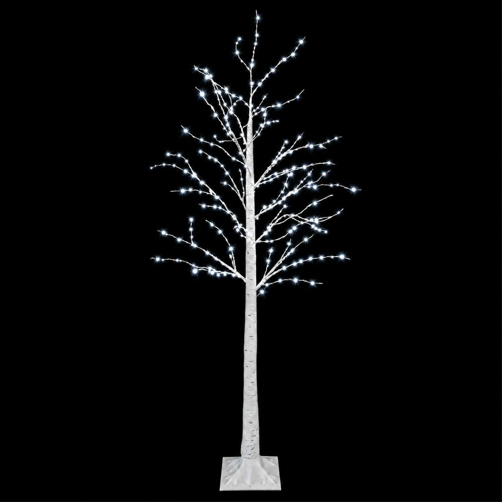 Beržinė Kalėdų eglutė Balta 22 x 22 x 180 cm Plastmasė 319 LED