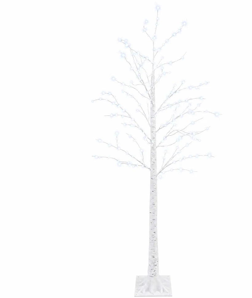 Beržinė Kalėdų eglutė Balta 22 x 22 x 180 cm Plastmasė 319 LED
