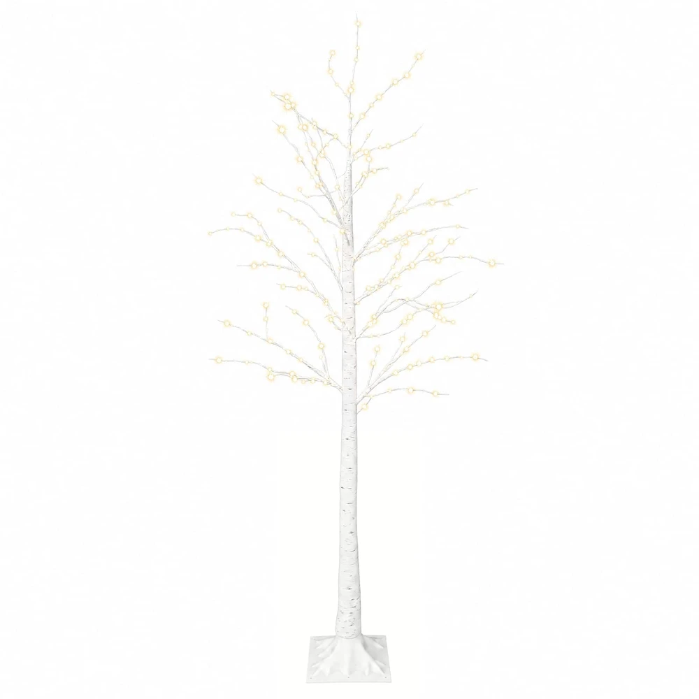 Beržinė Kalėdų eglutė Balta 22 x 22 x 180 cm Plastmasė 319 LED
