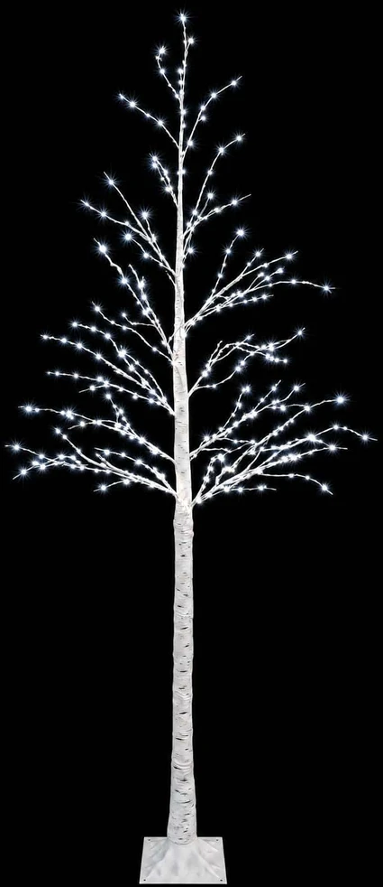 Beržinė Kalėdų eglutė Balta 25 x 25 x 210 cm Plastmasė 406 LED